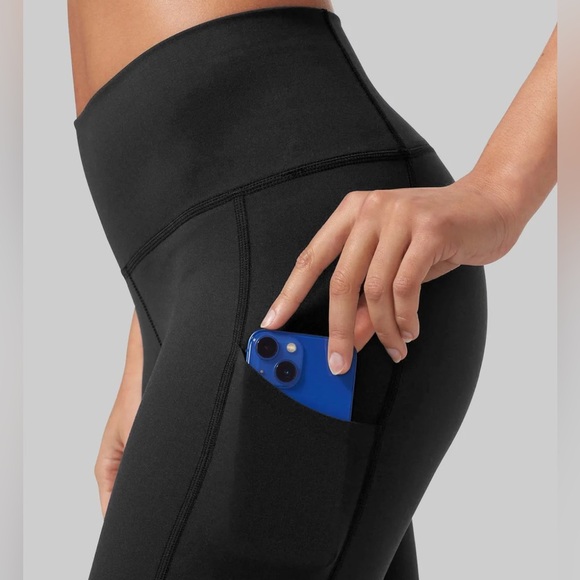 Tommy John Go Anywhere Leggings Black Pocket High-Rise Compression Size L - Picture 2 of 14